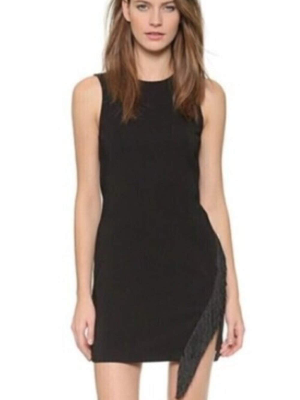 A.L.C. Black Asymmetrical Shift Dress - Picture 2 of 5